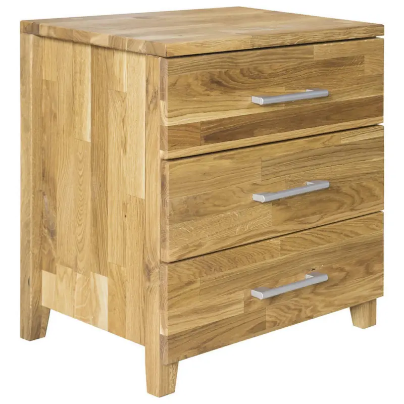 Nachtkästchen in massiv Wildeiche Eichefarben