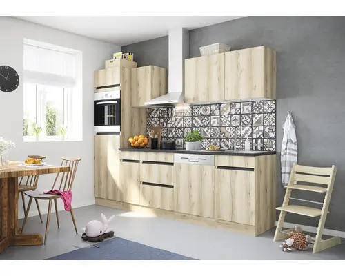 Küchenblock Optifit Kaya 2762OE-0+ Wildeiche matt 270 cm