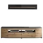 XXXLutz Lauterach - Ihr Möbelhaus bei Bregenz Wohnwand 200/166,3/46,4 cm in Braun, Grau, Eiche Artisan