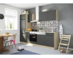 Küchenblock Optifit Noah 2702OE-0+ anthrazit/Wildeiche matt 270 cm