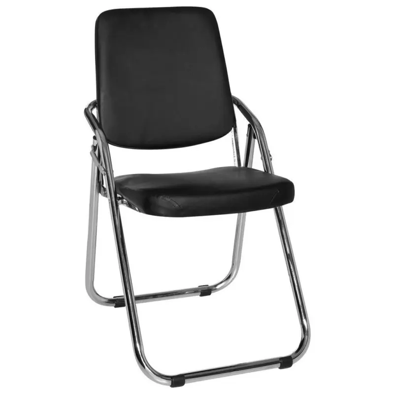 Klappstuhl in Metall, Textil Schwarz