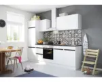 Hornbach Küchenblock Optifit Luca weiß matt 270 cm inkl. Einbaugeräte mit Einbaukühlschrank