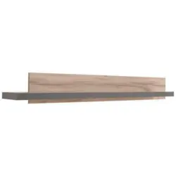 Wandboard in 175/22/26 cm Grau, Eichefarben