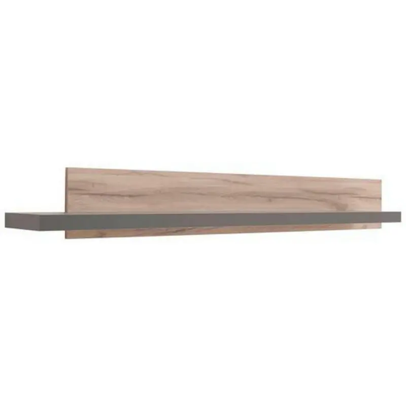 Wandboard in 175/22/26 cm Grau, Eichefarben