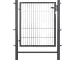 Hornbach Stabgitter-Einzeltor 100 x 100 cm inkl. 2 Torpfosten 6 x 6 cm anthrazit