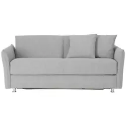 Schlafsofa in Flachgewebe Hellgrau