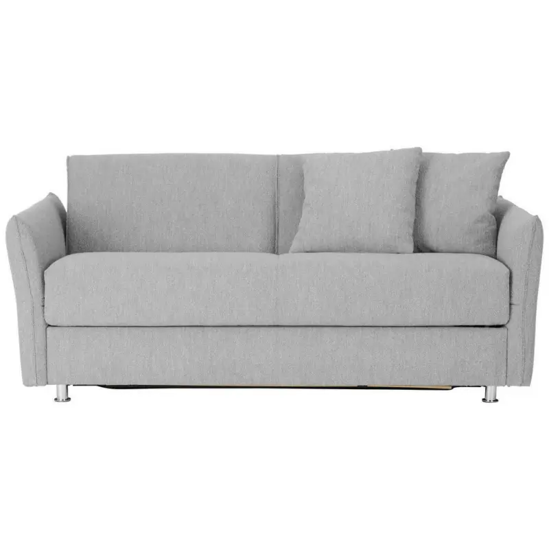 Schlafsofa in Flachgewebe Hellgrau