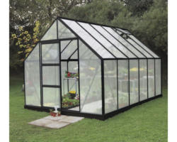 Gewächshaus Halls Universal 128 Polycarbonat 6 mm 257 x 384 cm schwarz