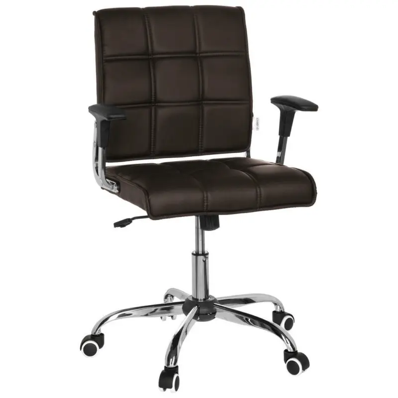 Drehstuhl in Lederlook Dunkelbraun