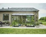 Hornbach Anlehngewächshaus Halls Qube Lean-To 612 Sicherheitsglas 3 mm 188 x 374 cm schwarz