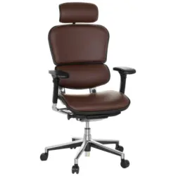 Drehstuhl in Lederlook Schwarz, Dunkelbraun