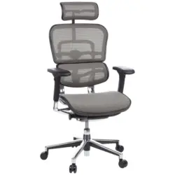 Drehstuhl in Netzbespannung Grau, Schwarz