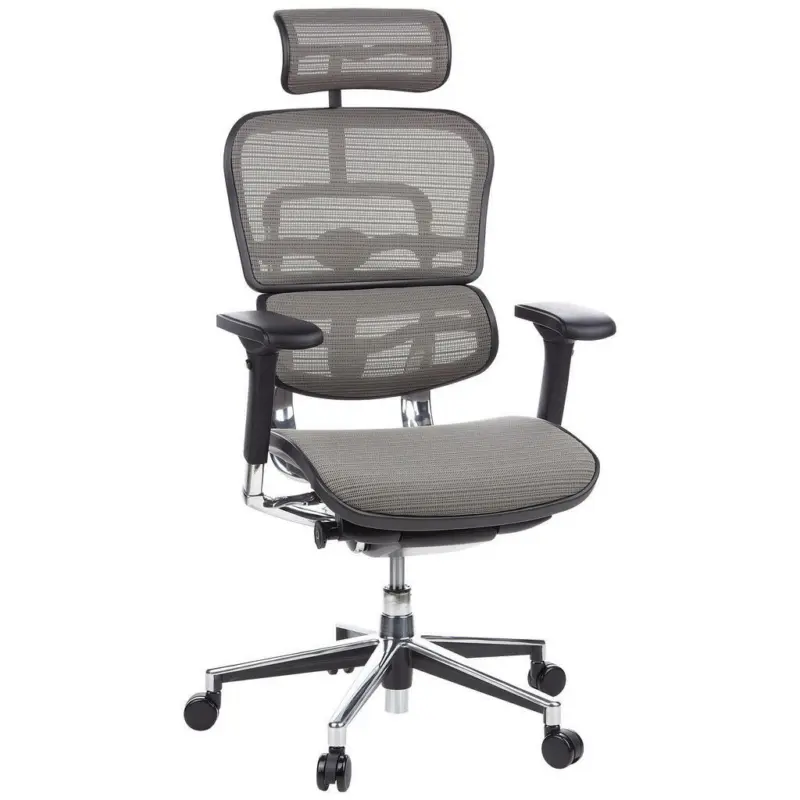 Drehstuhl in Netzbespannung Grau, Schwarz