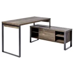 Eckschreibtisch 147/120/76 cm in Eichefarben