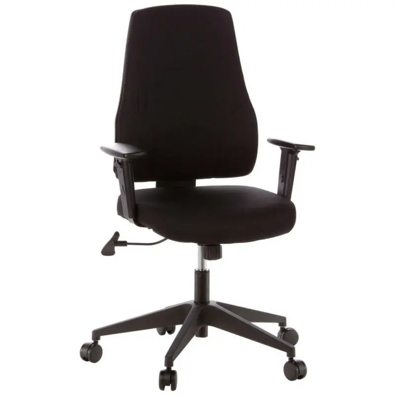 Drehstuhl in Flachgewebe Schwarz