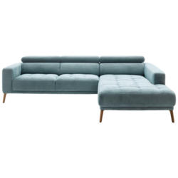 Ecksofa in Kord Blau