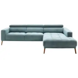 Ecksofa in Kord Blau