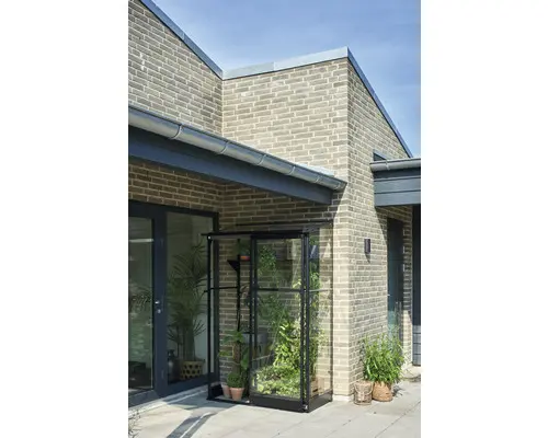 Anlehngewächshaus Halls Qube Lean-To 24 Sicherheitsglas 3 mm 65 x 127 cm schwarz