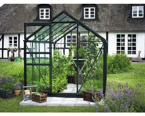 Gewächshaus Halls Popular 106 Sicherheitsglas 3 mm 193 x 319 cm grün