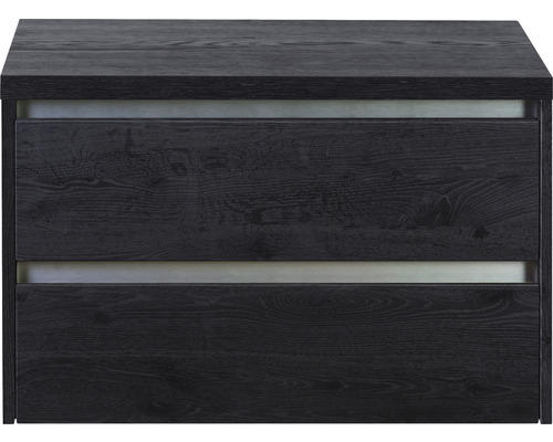 Waschbeckenunterschrank Sanox Dante 53x80x45,7 cm mit Waschtischplatte black oak