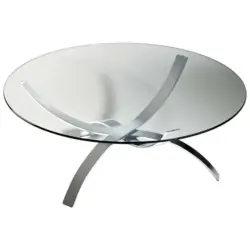 Couchtisch in Metall, Glas 105/105/45 cm