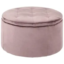 Hocker in Textil Rosa