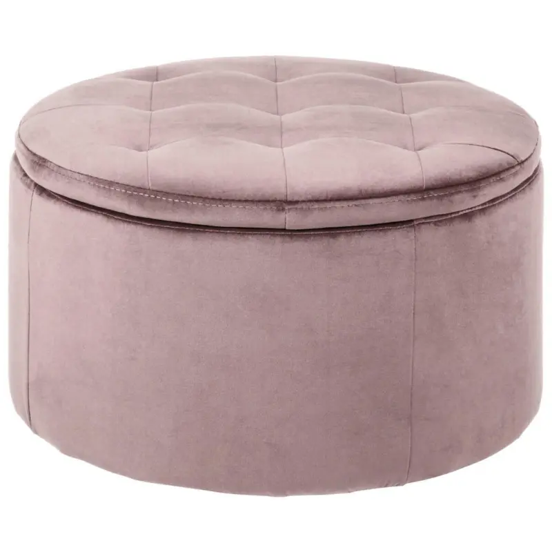 Hocker in Textil Rosa