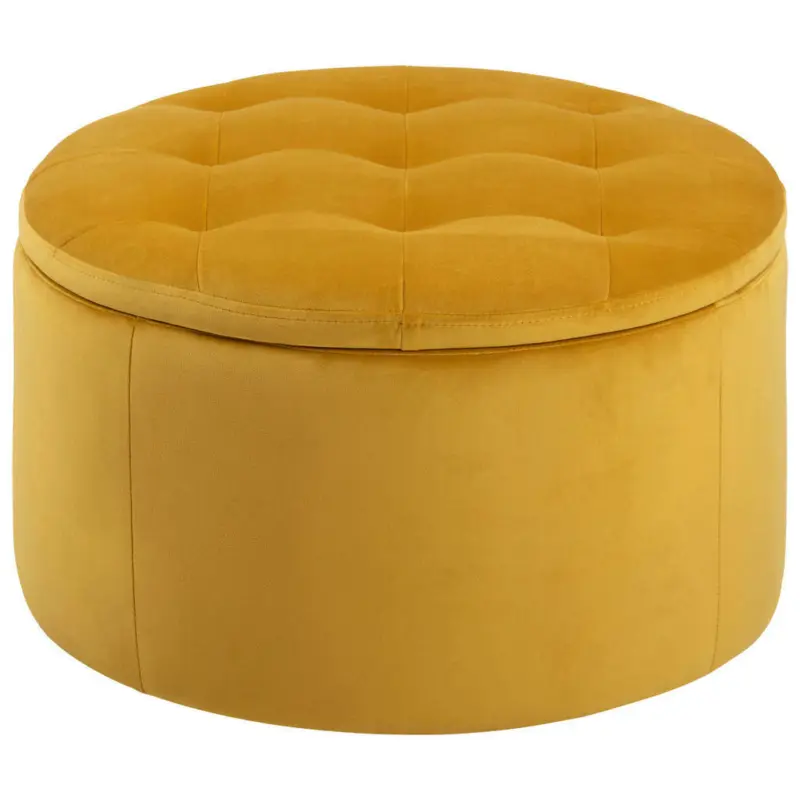 Hocker in Textil Gelb
