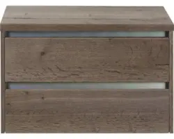 Waschbeckenunterschrank Sanox Dante 53x80x45,7 cm mit Waschtischplatte tabacco