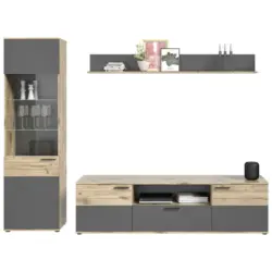 Wohnwand 266/200/47 cm in Grau