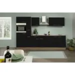 XXXLutz Lauterach - Ihr M&ouml;belhaus bei Bregenz K&uuml;chenblock 300 cm in Schwarz, Eichefarben