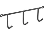 Hornbach Garderobenleiste, 3 Haken, schwarz
