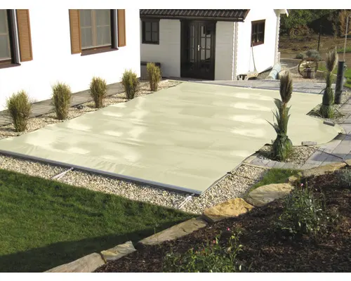 Rollabdeckung für Pools sand 7 x 3,5 m für Sommer und Winter