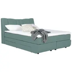 Boxspringbett 160/200 cm in Türkis