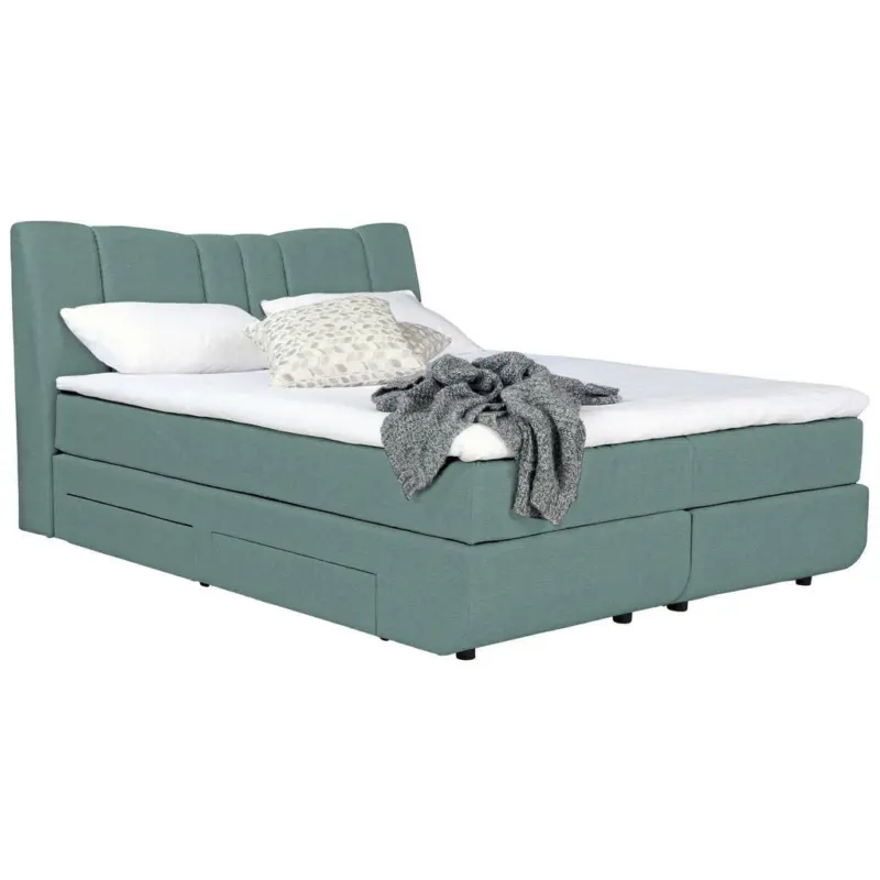 Boxspringbett 160/200 cm in Türkis