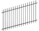 Hornbach Zaunset ALBERTS Chaussee verstellbar zum Aufschrauben 100 x 800 cm schwarz matt