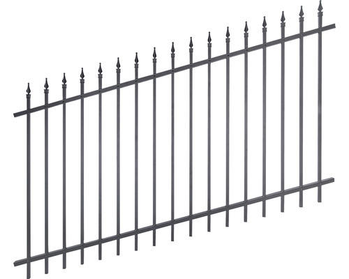 Zaun-Set ALBERTS Chaussee verstellbar zum Aufschrauben 6 x 1 m matt-schwarz