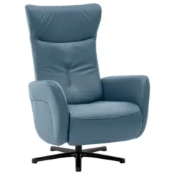 Relaxsessel in Leder Blau