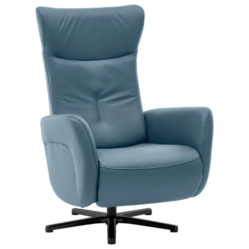 Relaxsessel in Leder Blau