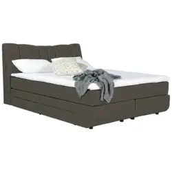 Boxspringbett 160/200 cm in Grau