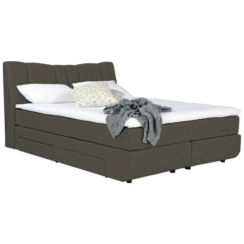 Boxspringbett 160/200 cm in Grau