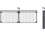 Hornbach Doppeltor-Set ALBERTS Circle 301 x 100 cm inkl. zwei Pfosten anthrazit