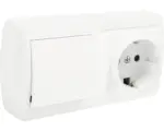 Hornbach Schalter/Steckdose Kombination MUR63U 16 A 250 V aufputz weiß