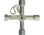 Hornbach Schaltschrankschlüssel Haupa, Innenvierkant 6 mm, Innenvierkant 7-8 mm, Innendreikant 7-8 mm, Doppelbart 3-5 mm, mit Kette