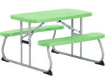 Hornbach Kindergartenmöbel Liefetime 4 -Sitzer bestehend aus: 2 Bänke, Tisch Kunststoff grün