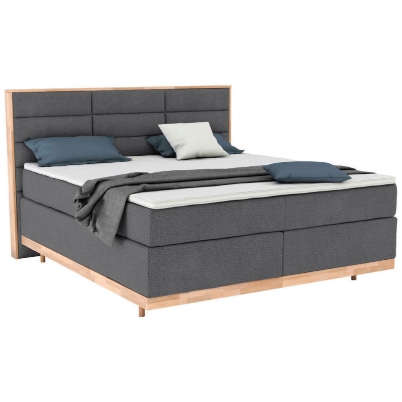 Boxspringbett 160/200 cm in Anthrazit