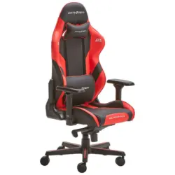 Gamingstuhl in Lederlook Rot, Schwarz