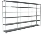 Hornbach Steck-Grundregal und 2 Anbauregale Schulte verzinkt 2300x3000x350 mm 18 Böden Set Tragkraft 1530 kg