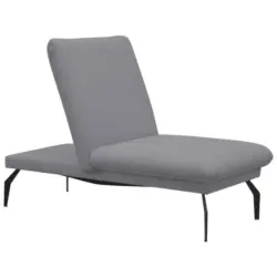 Relaxliege in Mikrofaser Dunkelgrau