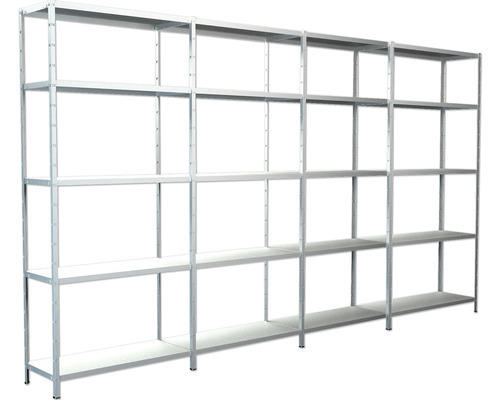 Grundregal Anbauregal Steckregal Schulte Regalwelt weiß 2000 x 3800 x 350 mm 20 Böden Tragkraft 1700 kg